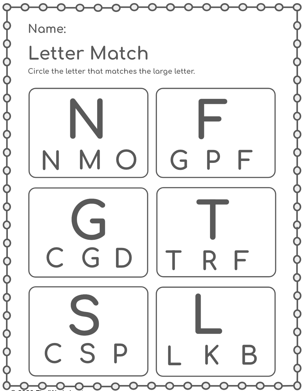 Preview of free letter recognition and writing worksheets