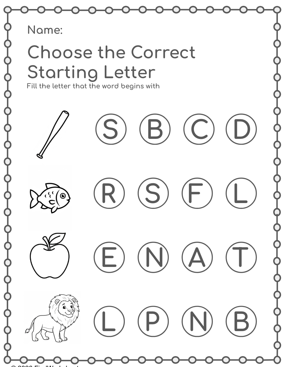 Preview of free letter recognition and writing worksheets